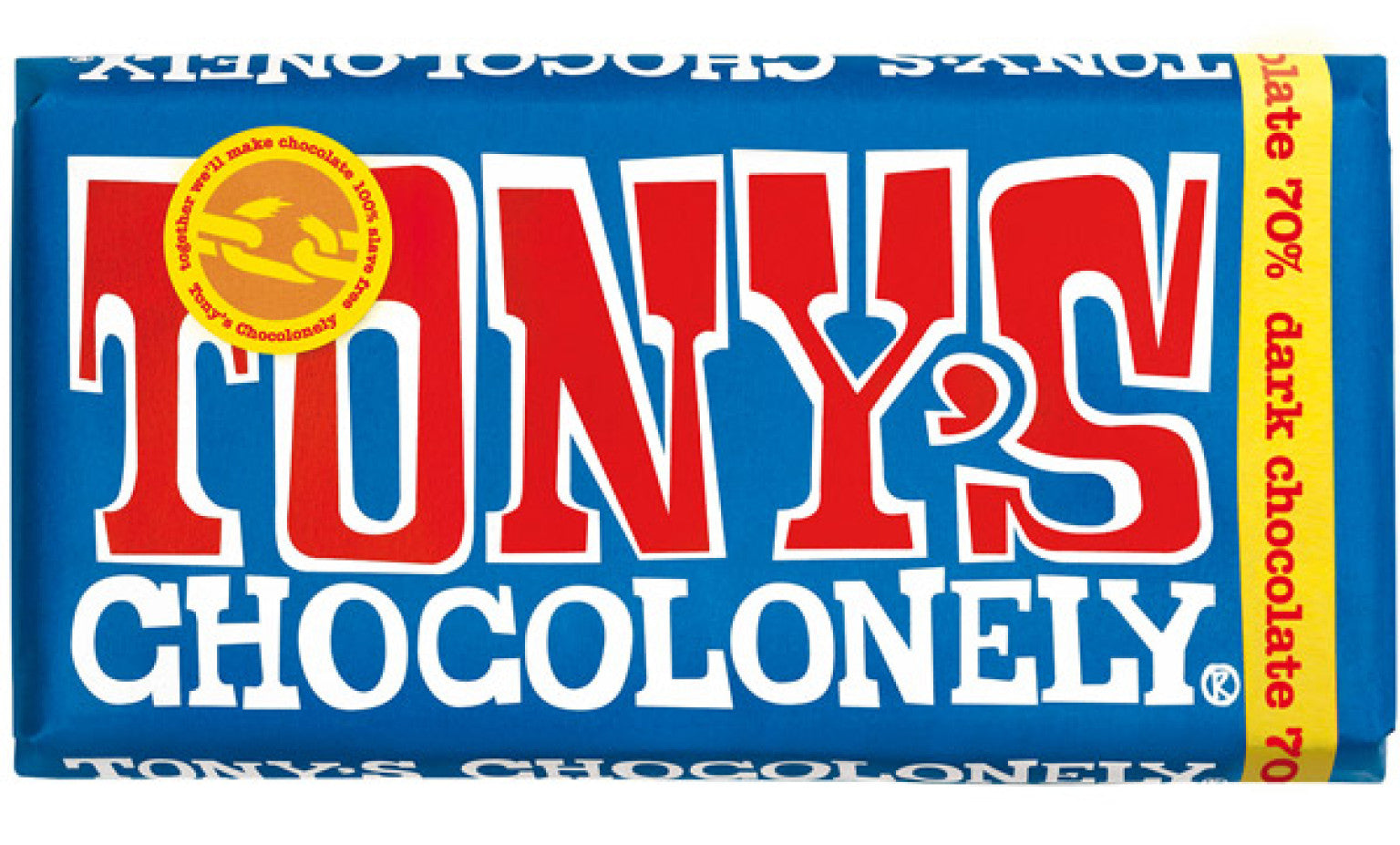 Tony's Chocolonely Extra Dark Chocolate 180gr - Pack of 4 Bars