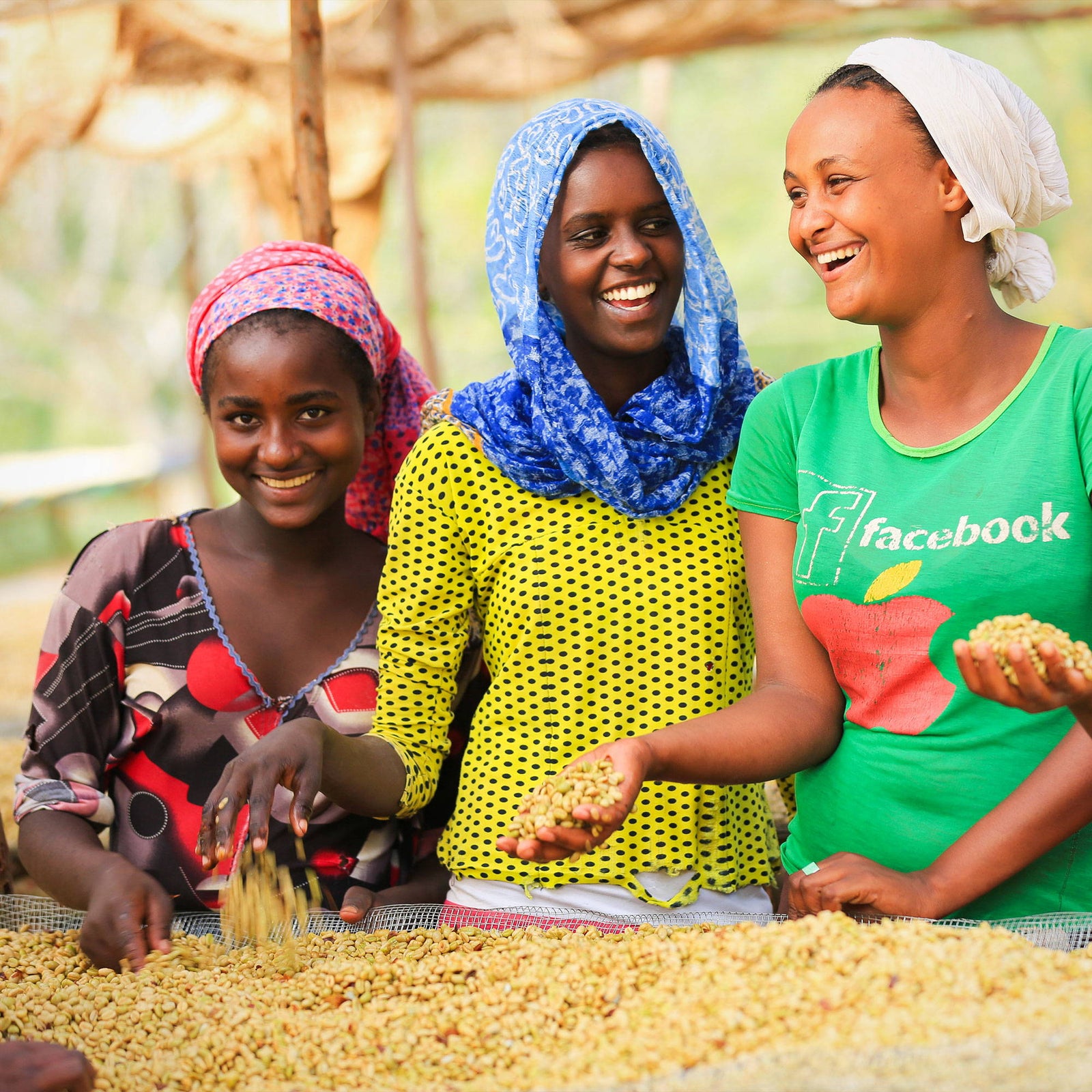 Women at washing station