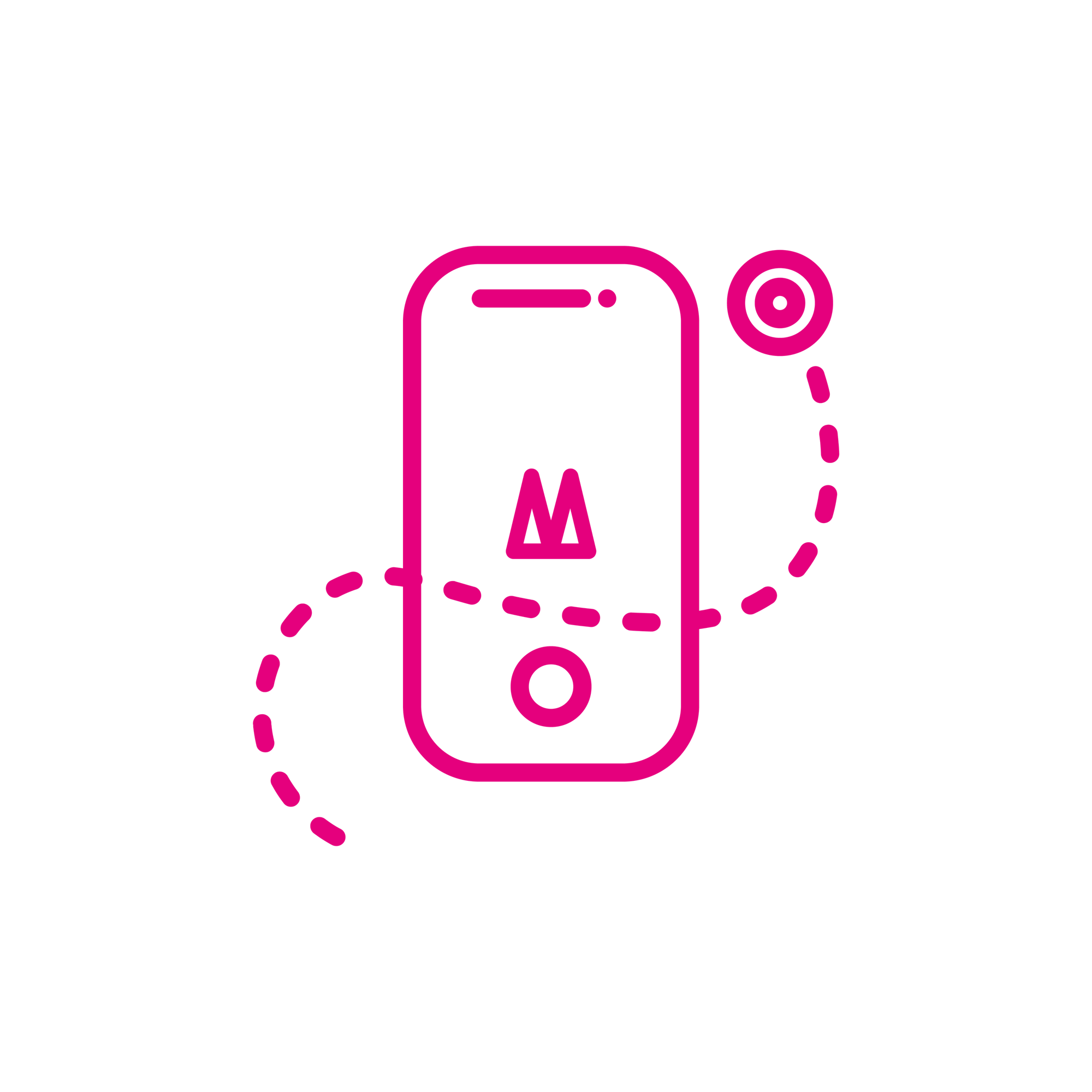 Pink mobile phone clipart