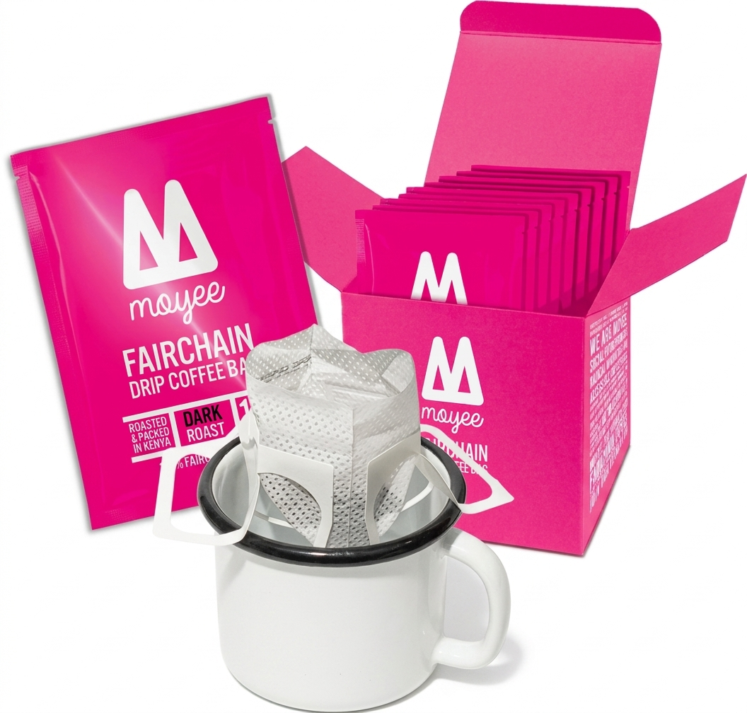 Moyee drip bags and easy brewing coffee products
